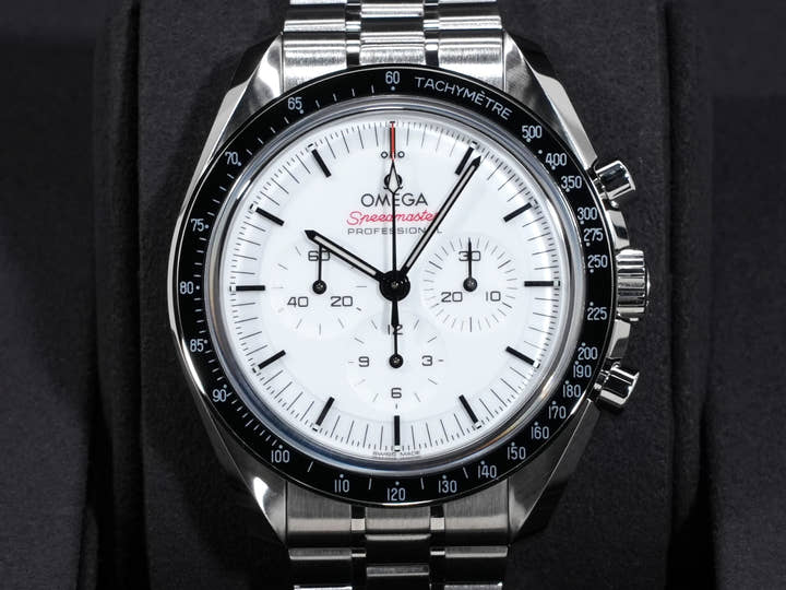 オメガ スピードマスター ムーンウォッチ プロフェッショナル Ref.310.30.42.50.04.001 ホワイト文字盤 未使用 g8km6v3w