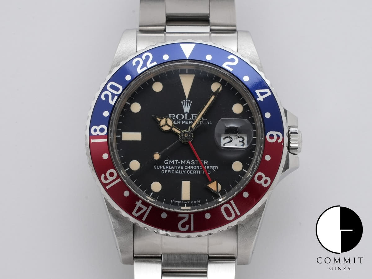 ロレックス GMTマスター Ref.16750 ステンレススチール ブラック文字盤 オイスターブレスレット