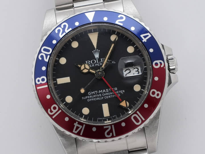 ロレックス GMTマスター Ref.16750 ステンレススチール ブラック文字盤 オイスターブレスレット