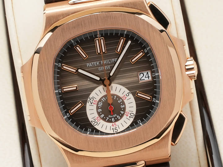 パテックフィリップ ノーチラス クロノグラフ Ref.5980R-001 ローズゴールド ブラウン文字盤