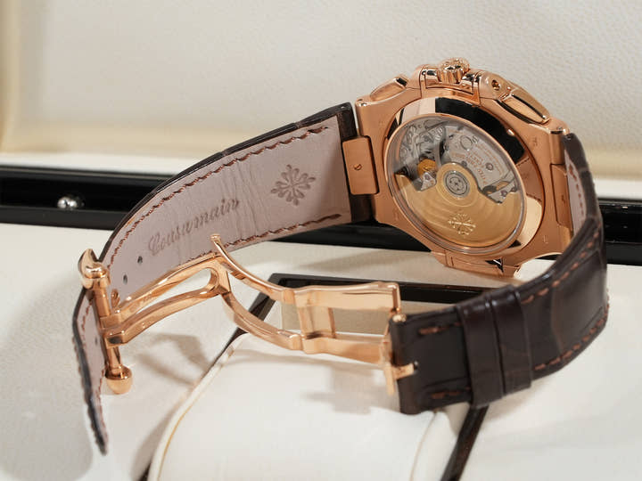 パテックフィリップ ノーチラス クロノグラフ Ref.5980R-001 ローズゴールド ブラウン文字盤