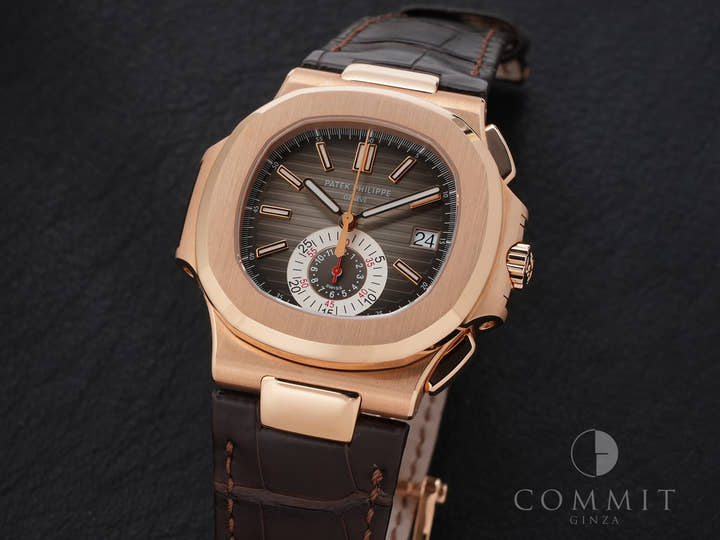 パテックフィリップ ノーチラス クロノグラフ Ref.5980R-001 ローズゴールド ブラウン文字盤