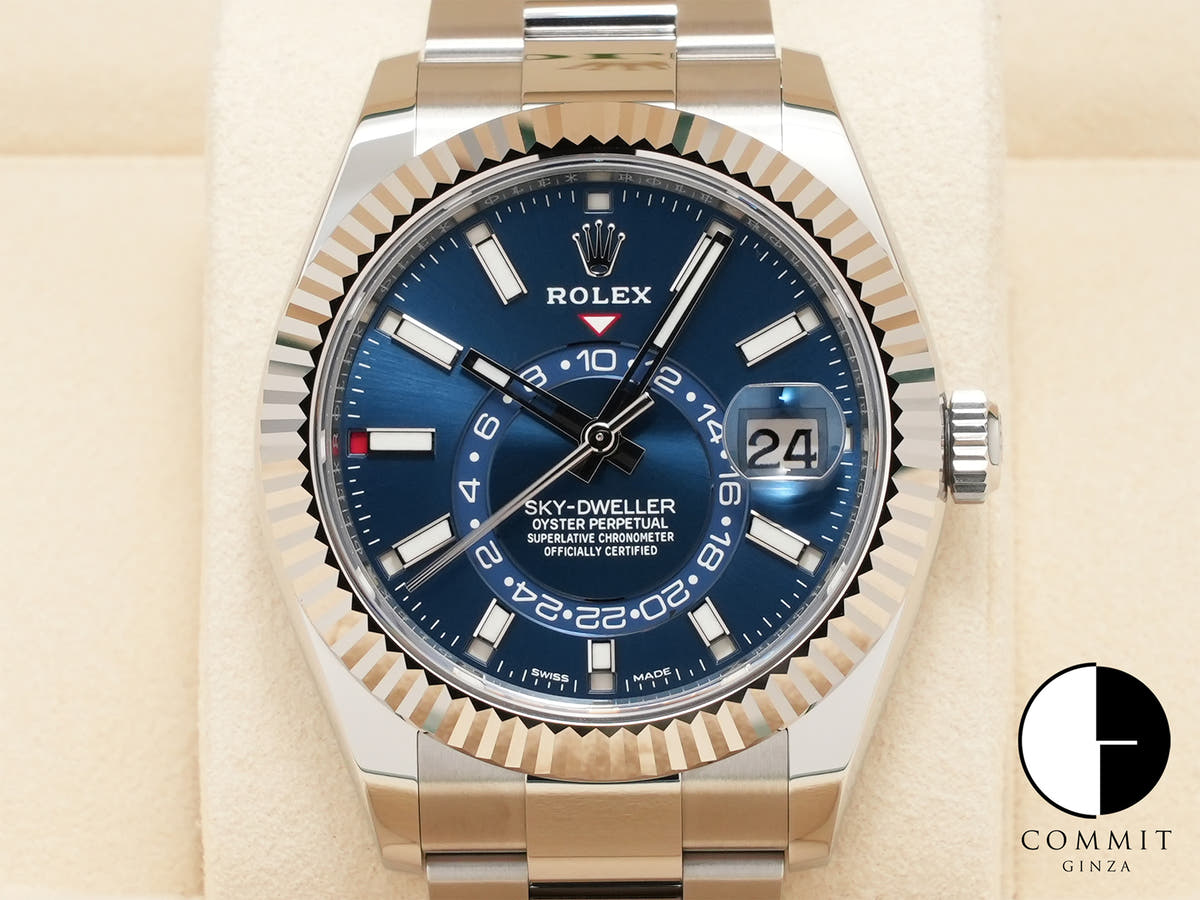 ロレックス スカイドゥエラー Ref.326934 ステンレススチール/ホワイトゴールド ブルー文字盤 オイスターブレスレット
