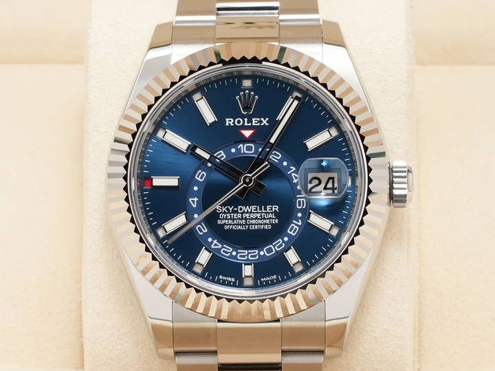 ロレックス スカイドゥエラー Ref.326934 ステンレススチール/ホワイトゴールド ブルー文字盤 オイスターブレスレット