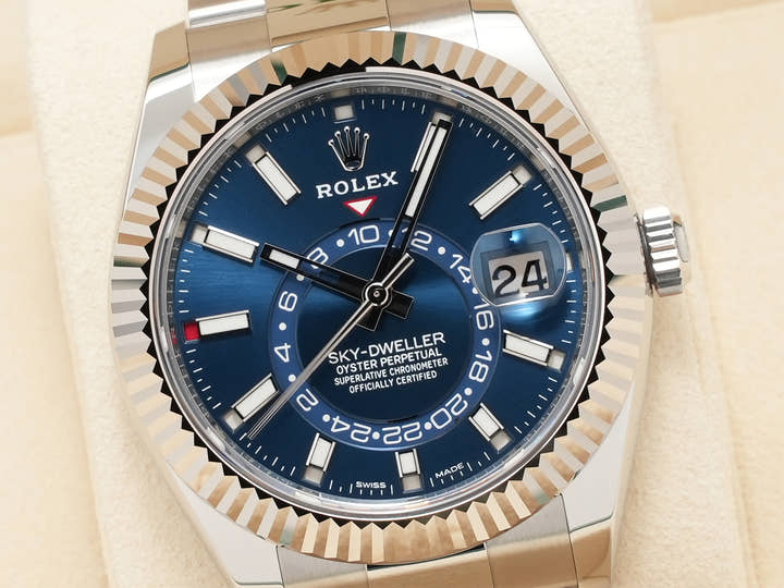 ロレックス スカイドゥエラー Ref.326934 ステンレススチール/ホワイトゴールド ブルー文字盤 オイスターブレスレット