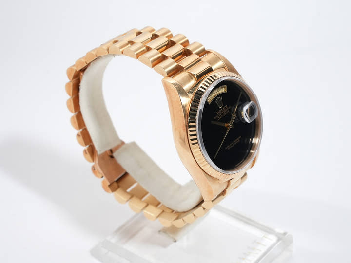 ロレックス デイデイト36 Ref.18038 イエローゴールド オニキス文字盤