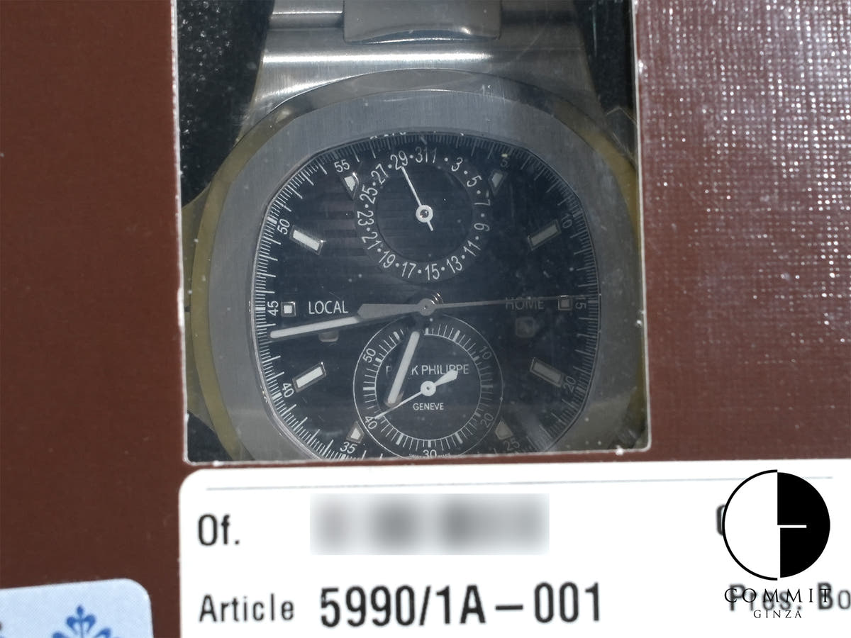 パテックフィリップ ノーチラス トラベルタイム クロノグラフ Ref.5990/1A-001 ステンレススチール ブラックグラデーション文字盤