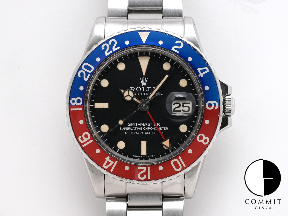 ロレックス GMTマスター Ref.1675 ステンレススチール ブラック文字盤 オイスターブレスレット