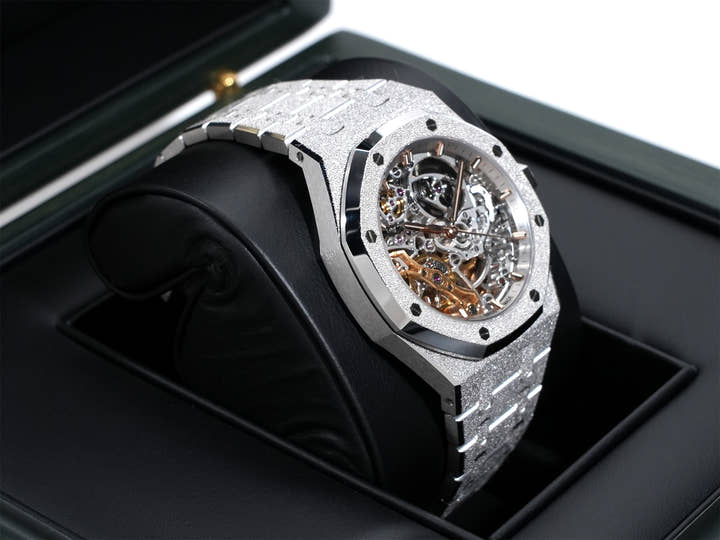 オーデマピゲ ロイヤルオーク ダブル バランスホイール オープンワーク Ref.15466BC.GG.1259BC.01 ホワイトゴールド オープンワーク文字盤