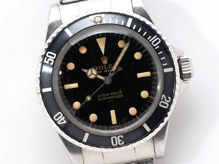 Rolex Submariner Ref. 5513M Stainless Steel Black Dial