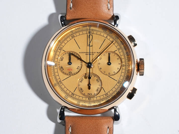 オーデマピゲ リマスター 01 クロノグラフ Ref.26595SR.OO.A032VE.01 ステンレススチール/ピンクゴールド イエローゴールドカラー文字盤