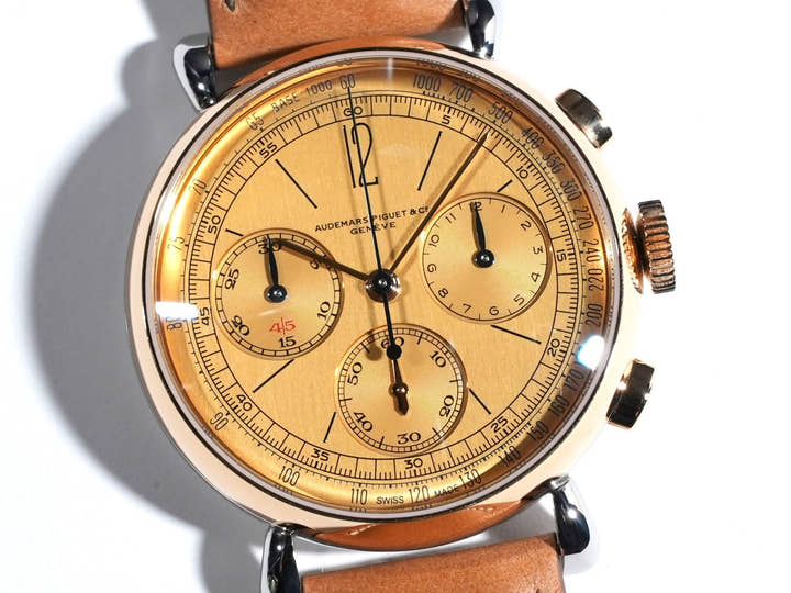 オーデマピゲ リマスター 01 クロノグラフ Ref.26595SR.OO.A032VE.01 ステンレススチール/ピンクゴールド イエローゴールドカラー文字盤