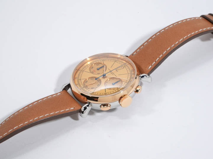 オーデマピゲ リマスター 01 クロノグラフ Ref.26595SR.OO.A032VE.01 ステンレススチール/ピンクゴールド イエローゴールドカラー文字盤