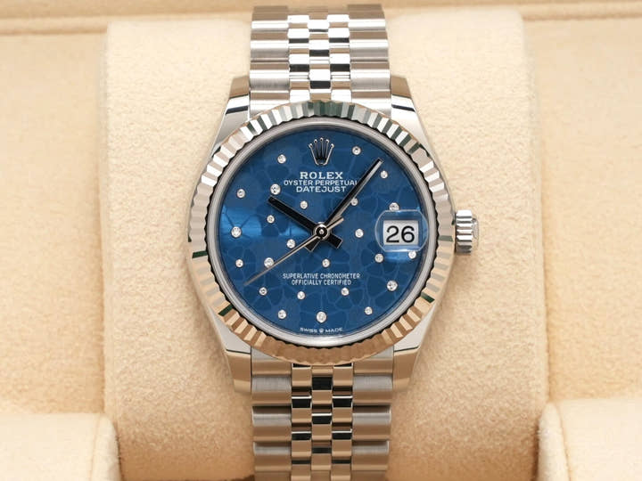 ロレックス デイトジャスト31 Ref.278274 ステンレススチール/ホワイトゴールド フローラルモチーフ文字盤 ジュビリーブレスレット