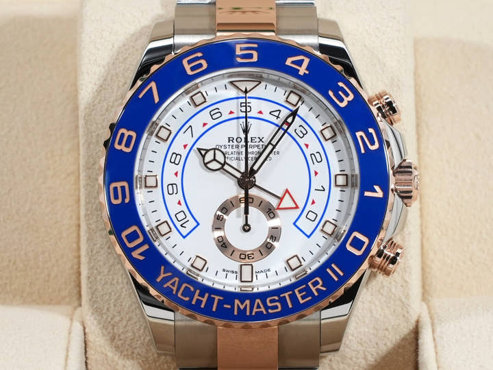 ロレックス ヨットマスターII Ref.116681 ステンレススチール/エバーローズゴールド ホワイト文字盤