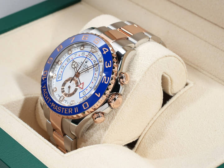 ロレックス ヨットマスターII Ref.116681 ステンレススチール/エバーローズゴールド ホワイト文字盤
