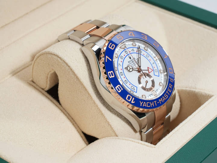 ロレックス ヨットマスターII Ref.116681 ステンレススチール/エバーローズゴールド ホワイト文字盤