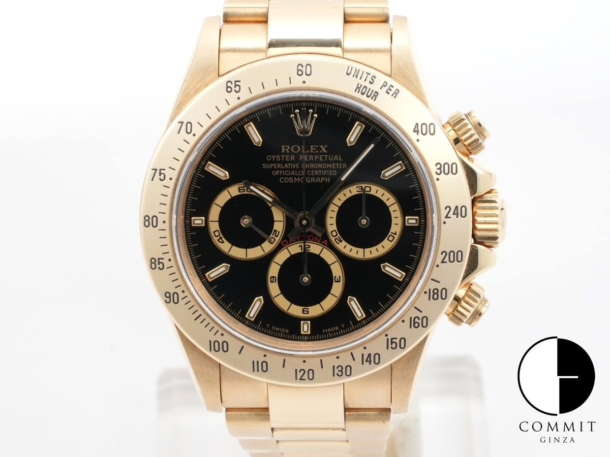 ロレックス デイトナ エルプリメロ Ref.16528 イエローゴールド ブラック文字盤