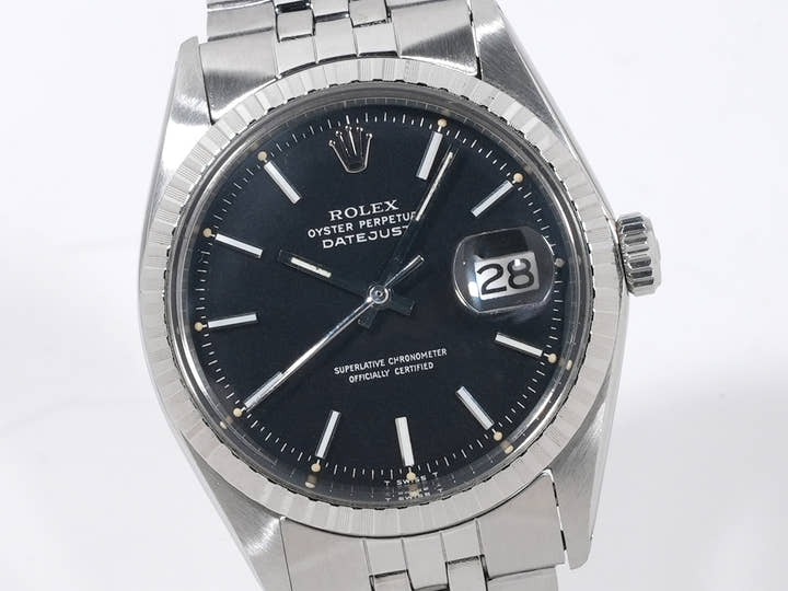 ロレックス デイトジャスト36 Ref.1603 ステンレススチール ブラック文字盤 ジュビリーブレスレット