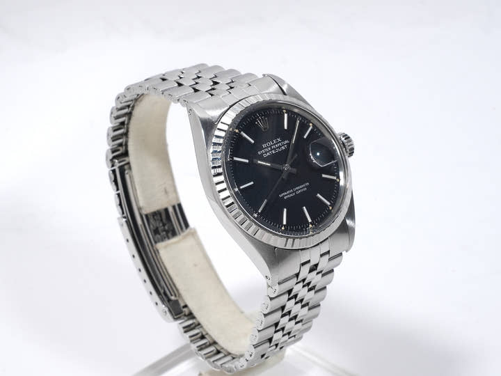 ロレックス デイトジャスト36 Ref.1603 ステンレススチール ブラック文字盤 ジュビリーブレスレット