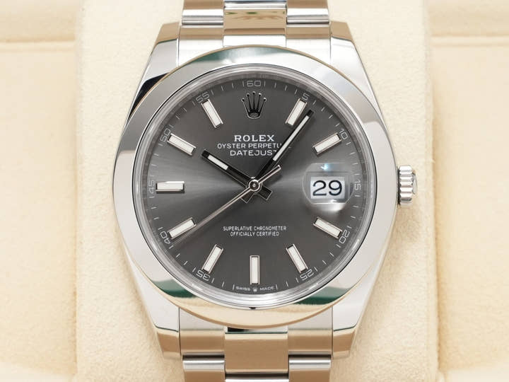 ロレックス デイトジャスト41 Ref.126300 ステンレススチール スレート文字盤 オイスターブレスレット
