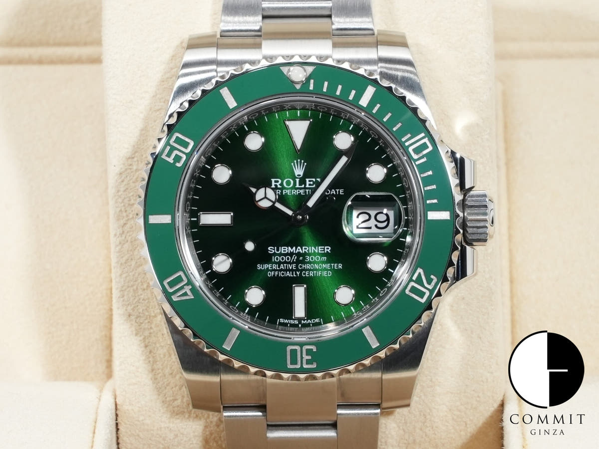 ロレックス サブマリーナー デイト Ref.116610LV ステンレススチール グリーン文字盤