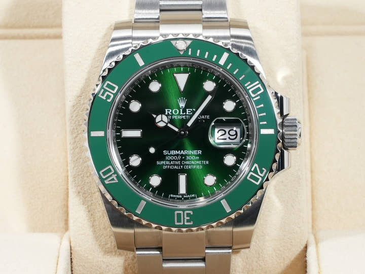 ロレックス サブマリーナー デイト Ref.116610LV ステンレススチール グリーン文字盤