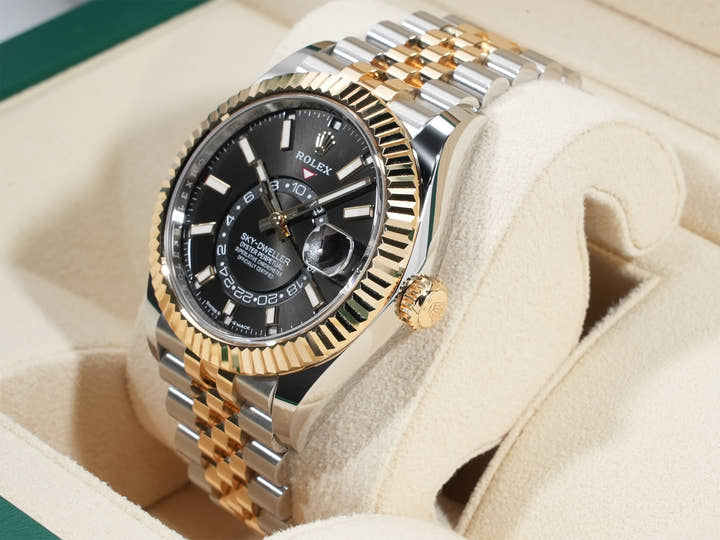 ロレックス スカイドゥエラー Ref.336933 ステンレススチール/イエローゴールド ブラック文字盤 ジュビリーブレスレット