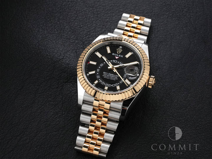 ロレックス スカイドゥエラー Ref.336933 ステンレススチール/イエローゴールド ブラック文字盤 ジュビリーブレスレット