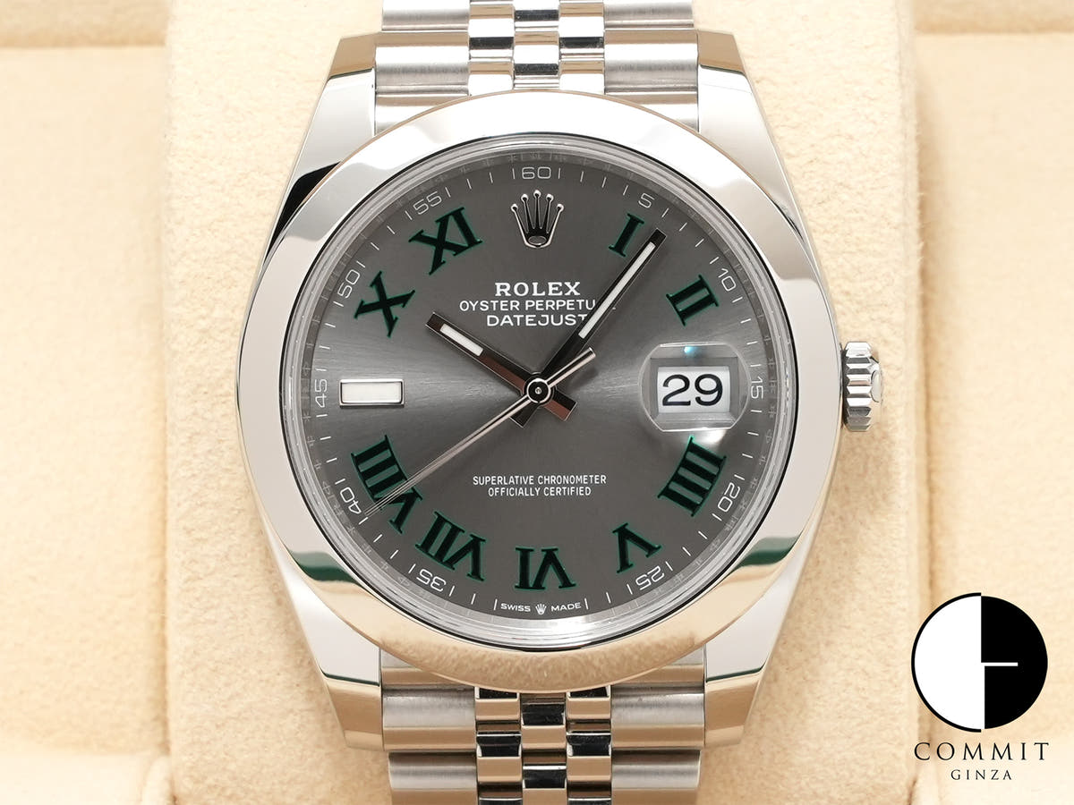 ロレックス デイトジャスト41 Ref.126300 ステンレススチール スレートローマン文字盤 ジュビリーブレスレット 美品 66giov7e
