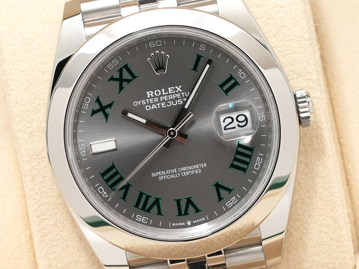 ロレックス デイトジャスト41 Ref.126300 ステンレススチール スレートローマン文字盤 ジュビリーブレスレット 美品 66giov7e