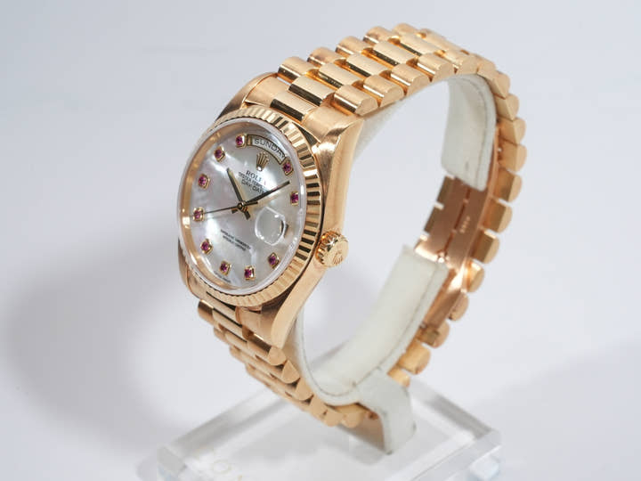 ロレックス デイデイト36 Ref.18238NGR イエローゴールド ホワイトシェル文字盤