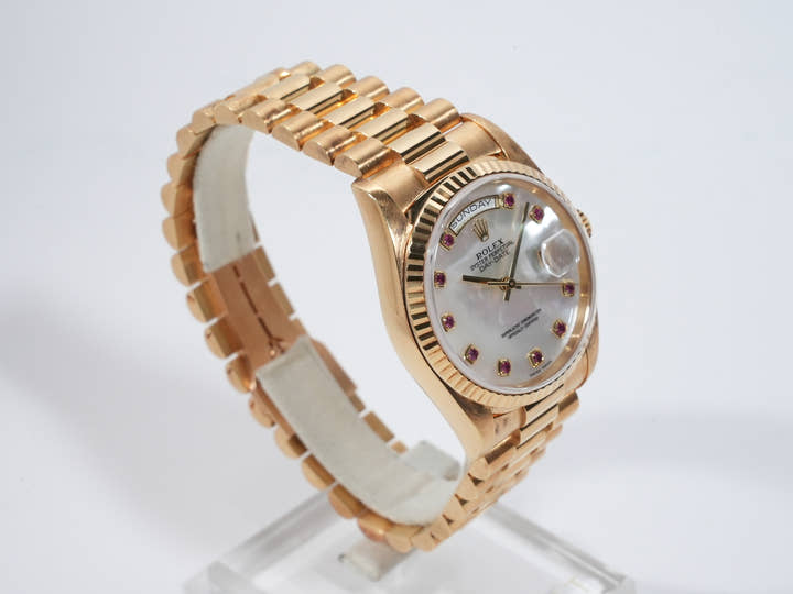 ロレックス デイデイト36 Ref.18238NGR イエローゴールド ホワイトシェル文字盤