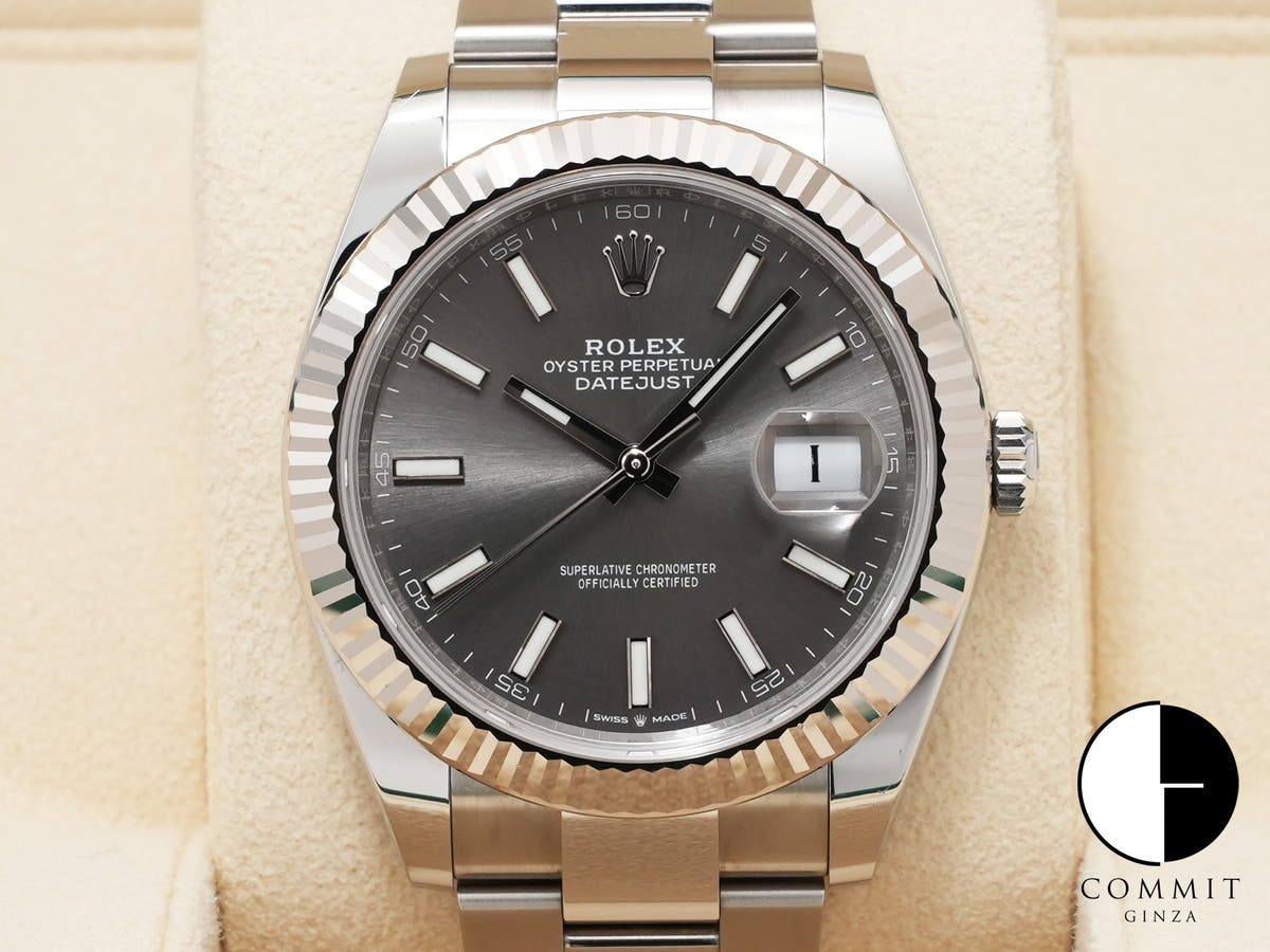 Rolex Datejust 41 Ref. 126334 Stainless Steel/White Gold Slate Dial Oyster Bracelet