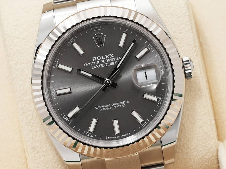 Rolex Datejust 41 Ref. 126334 Stainless Steel/White Gold Slate Dial Oyster Bracelet