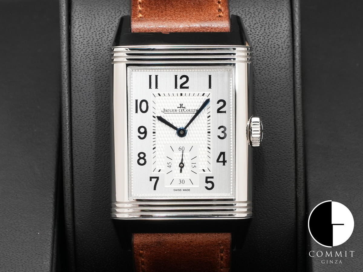 ジャガールクルト レベルソ クラシック デュオ スモールセコンド Ref.Q3848422 シルバー文字盤 中古 zjex8igq