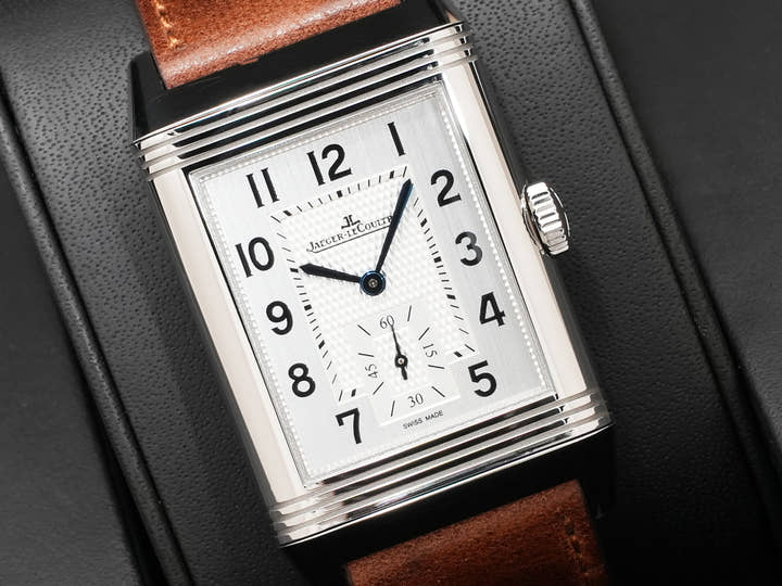 ジャガールクルト レベルソ クラシック デュオ スモールセコンド Ref.Q3848422 シルバー文字盤 中古 zjex8igq