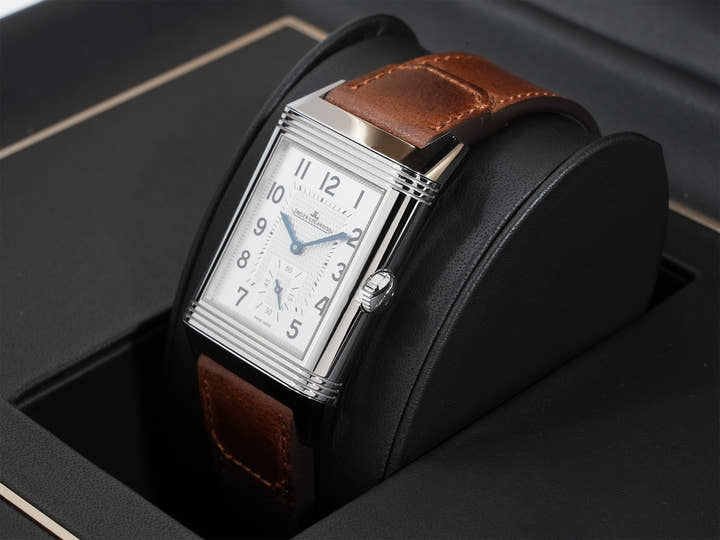 ジャガールクルト レベルソ クラシック デュオ スモールセコンド Ref.Q3848422 シルバー文字盤 中古 zjex8igq