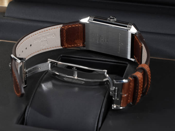 ジャガールクルト レベルソ クラシック デュオ スモールセコンド Ref.Q3848422 シルバー文字盤 中古 zjex8igq