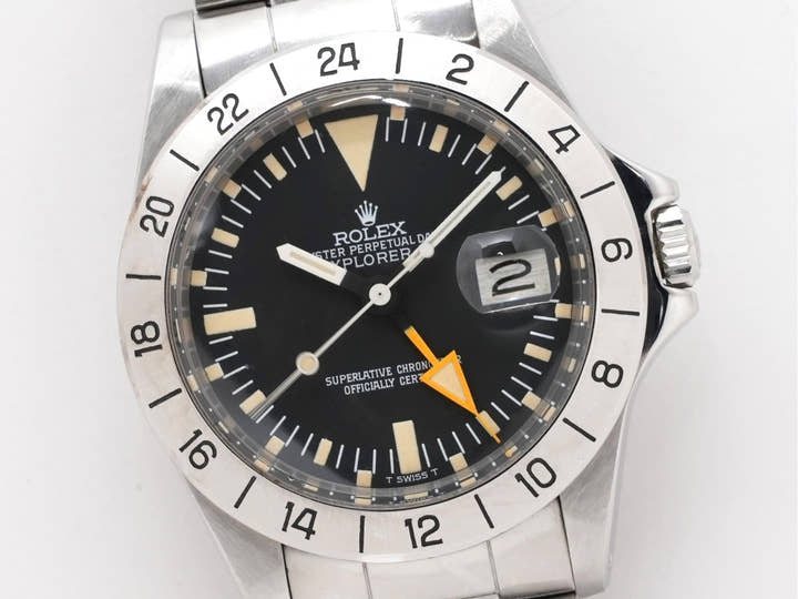 ロレックス エクスプローラーII Ref.1655 ステンレススチール ブラック文字盤