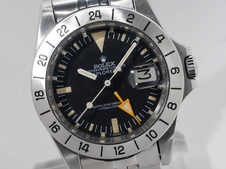 ロレックス エクスプローラーII Ref.1655 ステンレススチール ブラック文字盤