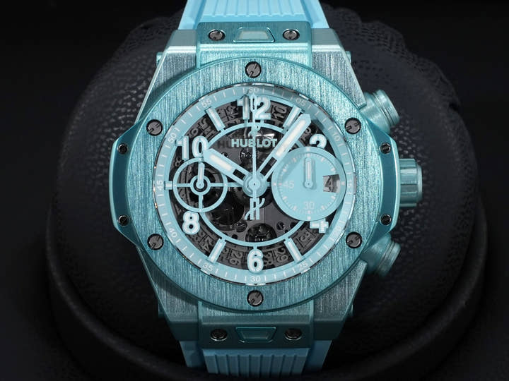 ウブロ ビッグバン ウニコ サマー Ref.441.UB.5120.NR マットターコイズ スケルトン文字盤 美品 tycnitwg