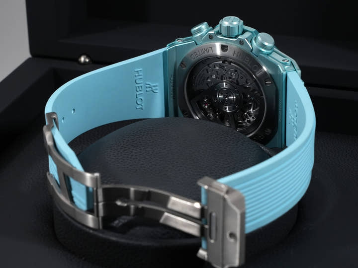 ウブロ ビッグバン ウニコ サマー Ref.441.UB.5120.NR マットターコイズ スケルトン文字盤 美品 tycnitwg