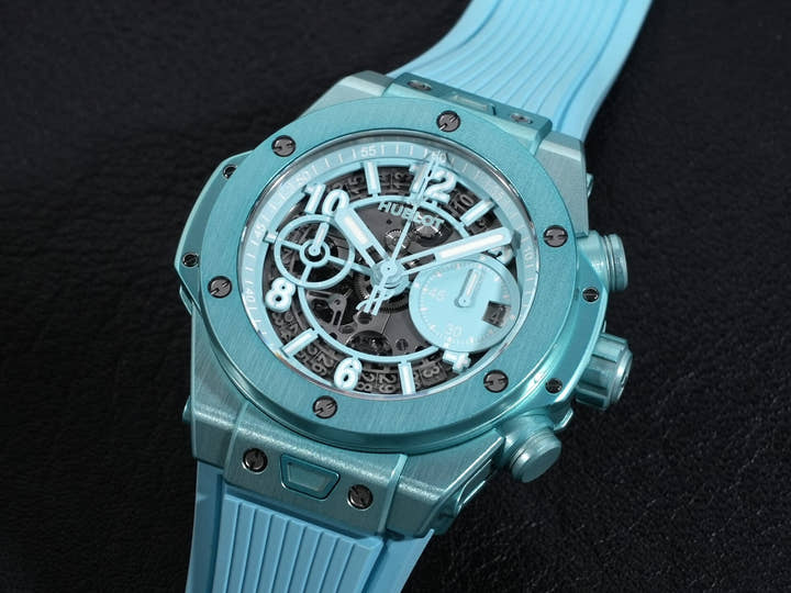 ウブロ ビッグバン ウニコ サマー Ref.441.UB.5120.NR マットターコイズ スケルトン文字盤 美品 tycnitwg