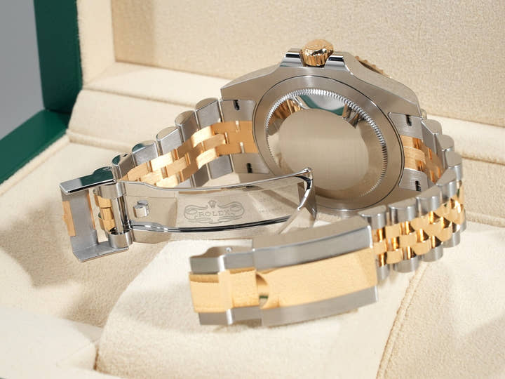 Rolex GMT-Master II Ref. 126713GRNR Stainless Steel/Yellow Gold Black Dial Jubilee Bracelet