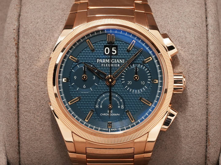 Parmigiani Fleurier Tondagraph GT Automatic Ref.PFC903-1500340-B00782 Blue Dial Used 2vdamunw