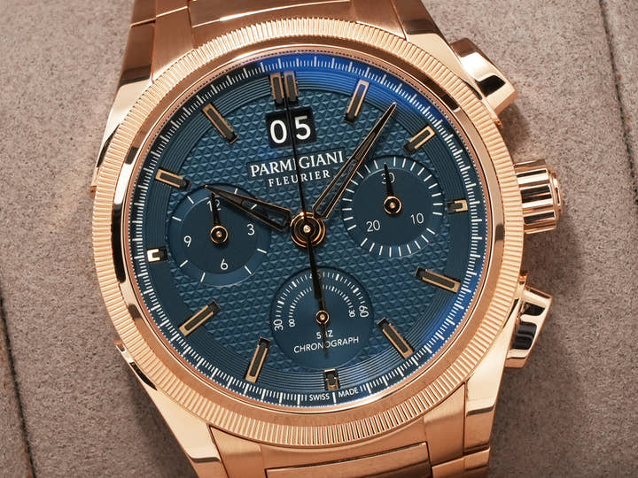 Parmigiani Fleurier Tondagraph GT Automatic Ref.PFC903-1500340-B00782 Blue Dial Used 2vdamunw