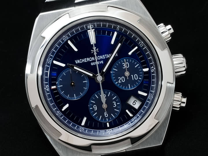 ヴァシュロンコンスタンタン オーヴァーシーズ クロノグラフ Ref.5500V/110A-B148 ブルー文字盤 美中古 miugeih2