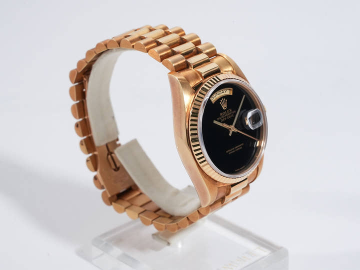 ロレックス デイデイト36 Ref.18038 イエローゴールド オニキス文字盤