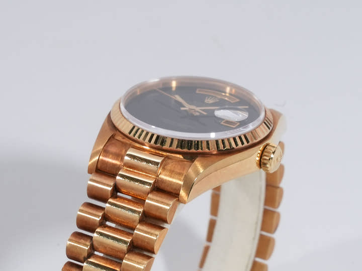 ロレックス デイデイト36 Ref.18038 イエローゴールド オニキス文字盤